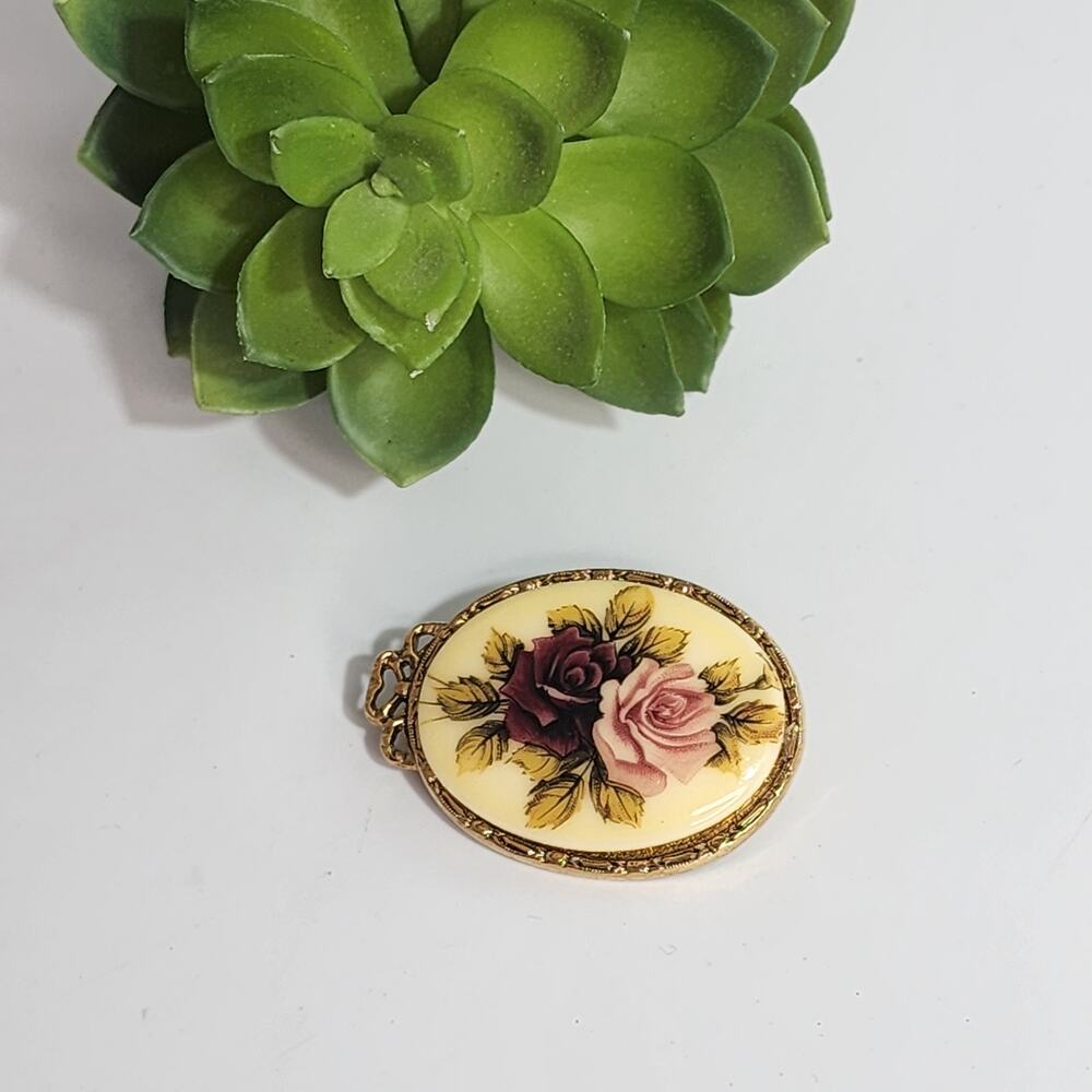 🌻3 for $18 Vintage Victorian Style Rose Brooch Pin